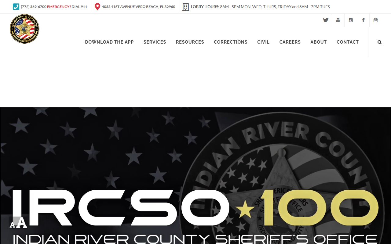 Indian River County Sheriff's Office website for recent bookings