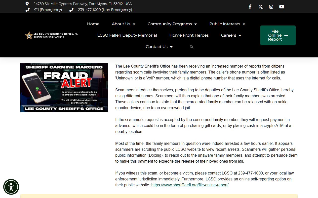 Lee County booking search tool for recent bookings