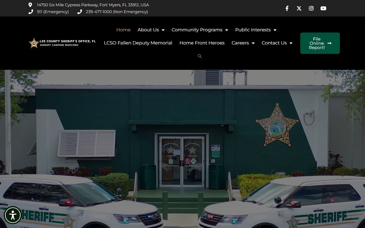 Lee County Sheriff's Office website for recent bookings