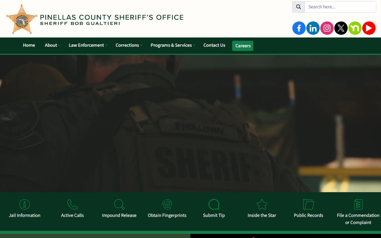 Pinellas County inmate search tool for recent bookings