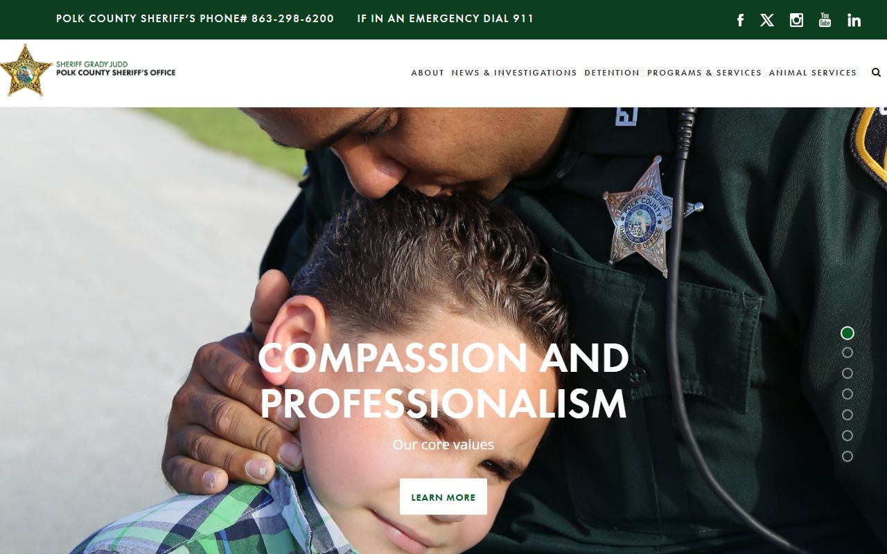 Polk County Sheriff's Office website for recent bookings